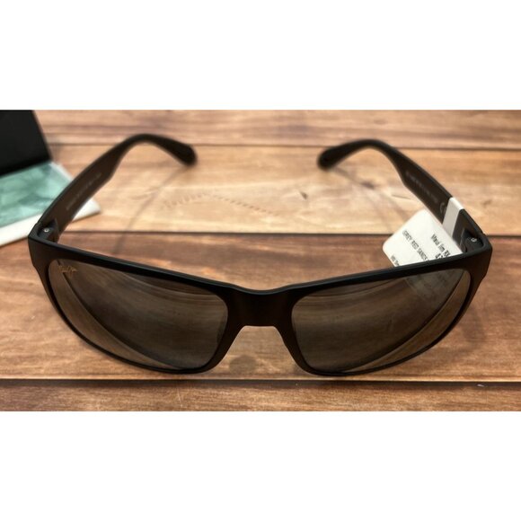 Maui Jim Red Sands RX-ABLE Sunglasses 432-2M Grey Lenses Black Matte Frame - Picture 8 of 9